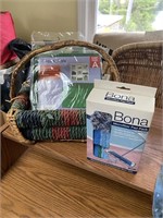 Vintage Basket Containing Household Items