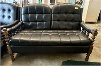 Black Vintage MCM Two Seater Sofa