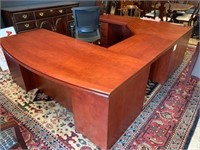 OFS CHERRY  BOW FRONT U DESK