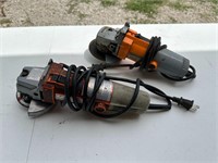 Chicago Electric Corded Grinder Pair Working
