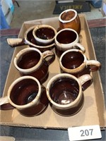McCoy Lot:  (3) Coffee Cups, (2) Cups, (1) Soup,