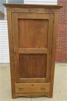 Antique wood wardrobe. Measures: 74" H x 39.75" W