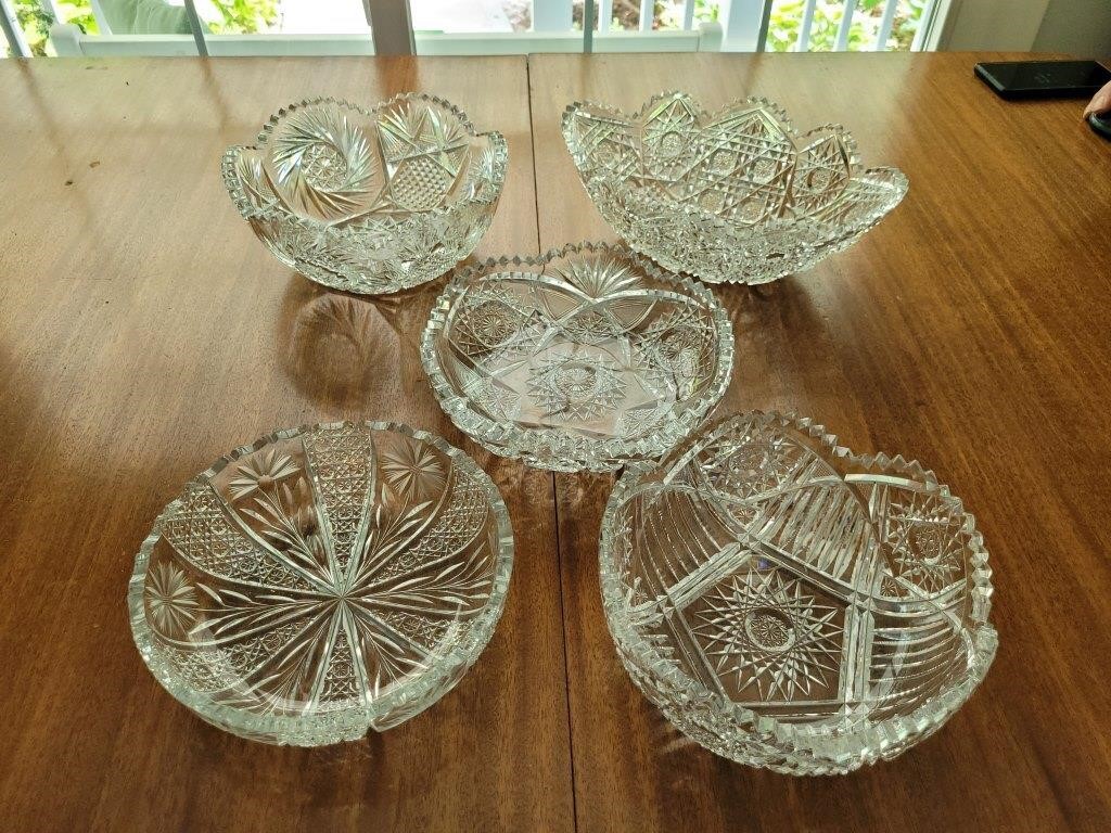 Crystal Cut Glass Bowls