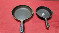 2 pcs cast iron pan set