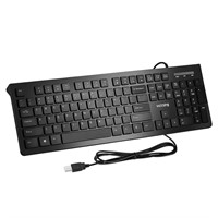 Victsing Quiet Wired Keyboard, Plug Play USB Compu