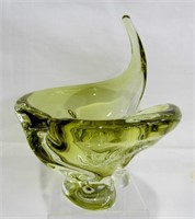 Mid Century Chalet Art Glass Center Bowl