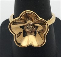Israel 14k Gold Flower Ring