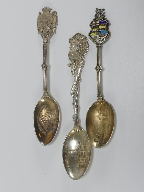 THREE STERLING TEASPOONS