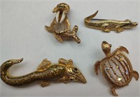 Set of 4 Animal Pins
