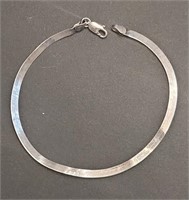 .925 Silver Fine Herringbone Bracelet