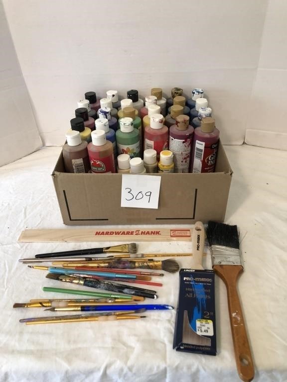 Paints-Acrylic & brushes