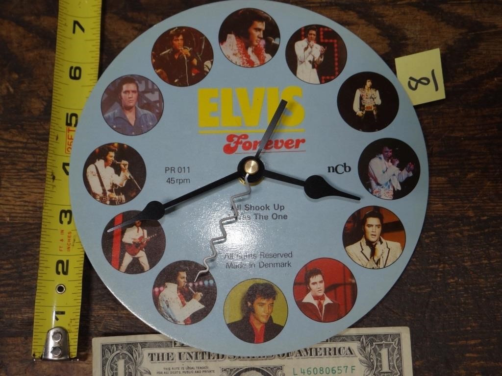 Elvis Forever Clock