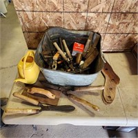 Tub of Tools & Gardening Supplies
