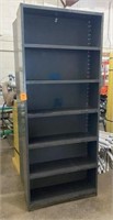 Grey steel frame tall shelf system