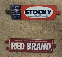 (2) Clip Signs - Stocky & Red Baron