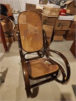 Wooden Cane Rocking Chair