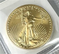1999 1-Oz Fine Gold $50 Eagle Coin.