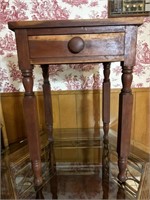 Antique Oak Early American Side Table