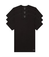 Calvin Klein mens 100% Cotton T-Shirt Packs 3 Blac