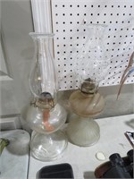 2 ANTIQUE OIL LAMPS