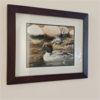 Signed Duck Wall Hanging Art Piece