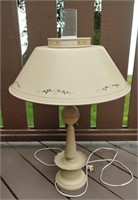 Metal Table Lamp 24.75" With Tin Lamp Shade 15.75"