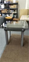 Byxbee pub height glass top table (display)