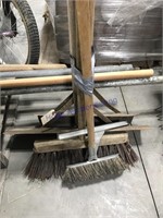 Barn broom, scrapers