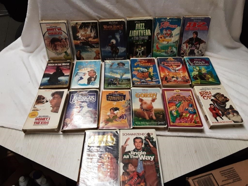 VHS TAPES WITH CASES LOT OF 20EA  ALL THERE