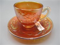 Fenton marigold Kittens cup and saucer