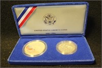 1986-S Proof Commemorative Silver Dollar w/half