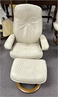 Ekornes Stressless Leather Reclining and Ottoman