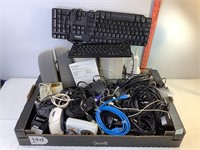 Assorted Speakers, Keyboards, Mice, Cords & Misc