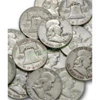 (20) Franklin Half Dollars - 90% Silver