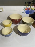 Set of Crate & Barrel Mixing Bowls