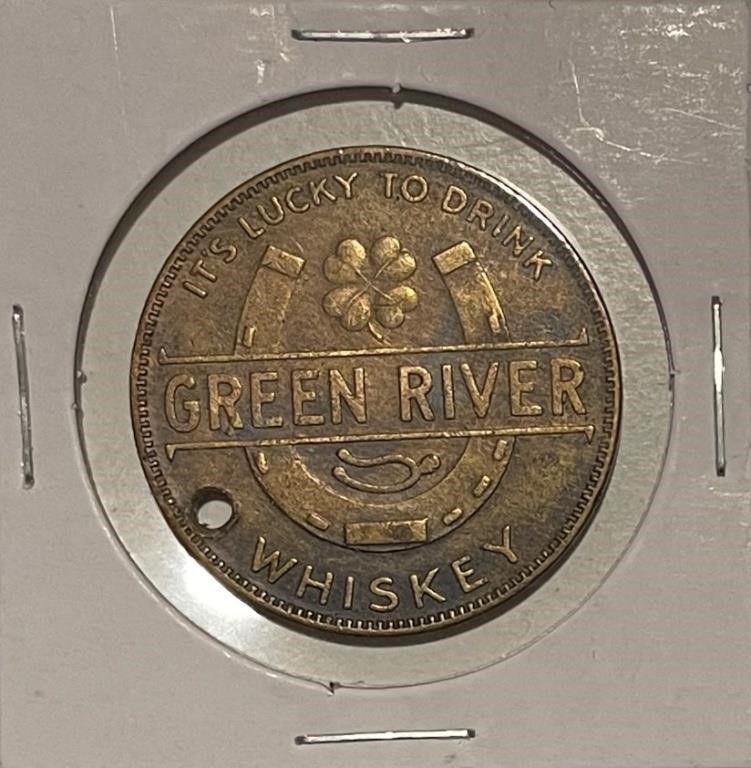 Grn Rvr. Whiskey Good Luck Token