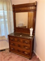 Antique Dresser with Mirror