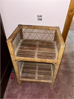 Vintage Wicker Night Stand