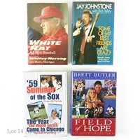 4 Signed Baseball Books - Herzog, White Sox, More