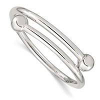 Sterling Silver- Adjustable Bangle Bracelet