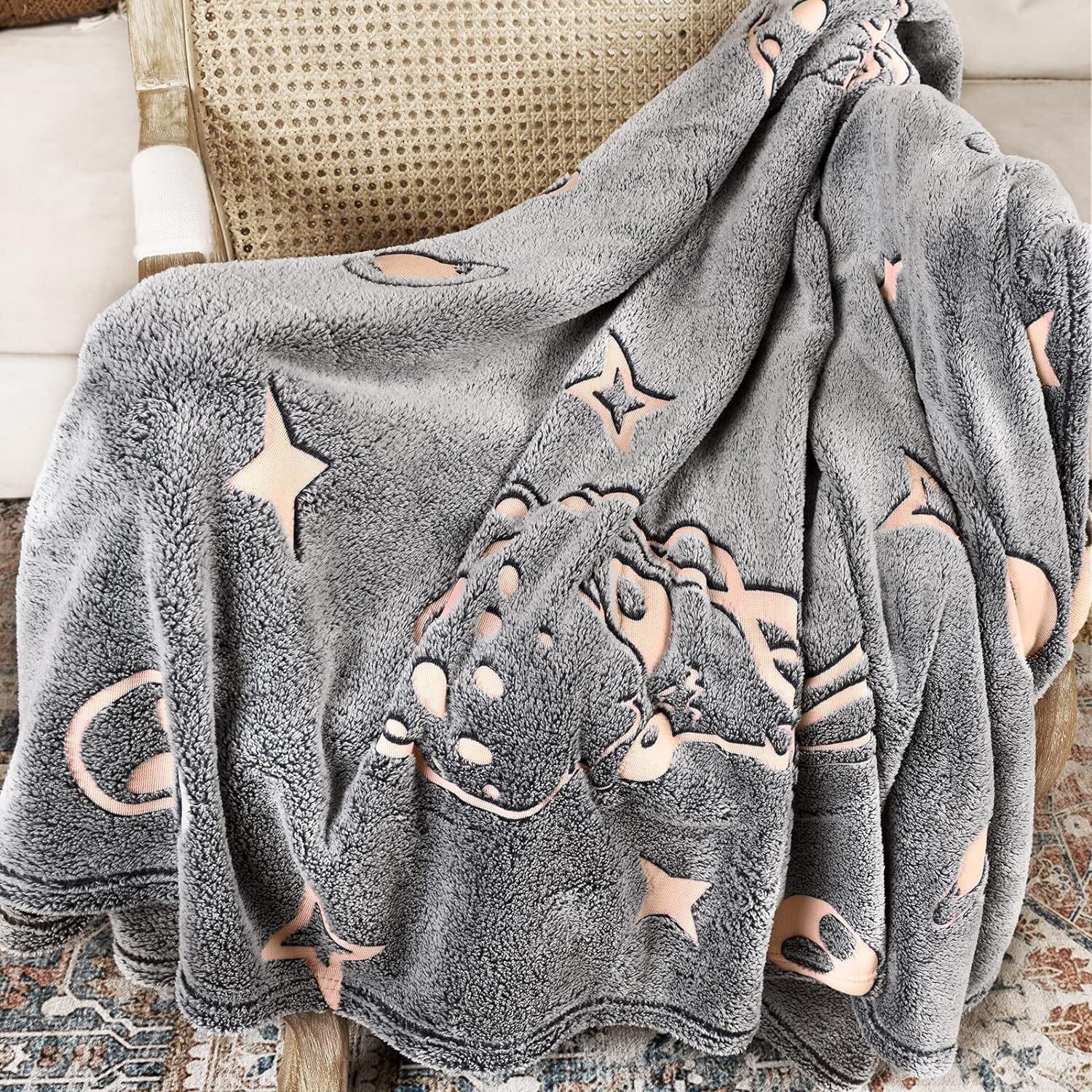 $20  Alien Glow Blanket for Kids and Adults  Grey