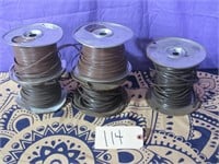 Qty 5 Partial Spools Brown Thermostat Wire 15lbs