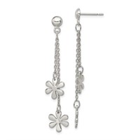 Sterling Silver- Flower Strand Dangle Earring