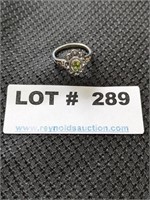 925 Silver Ring w/ Green Stone