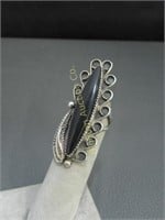 Ring Size 8 Sterling Silver & Black Onyx