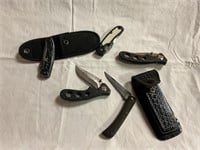 Assorted knives and sheaths