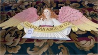 Guardian Angel  wall hanger. 21  x 8 inches