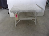 Wicker side table 19x25x18