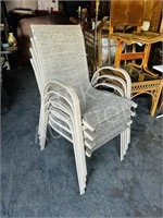 4 stacking aluminum chairs