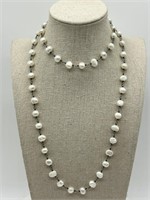 Sterling Silver Freshwater Pearl Fancy Necklace